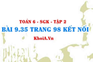 Bài 9.35 trang 98 Toán 6 Tập 2 Kết nối tri thức
